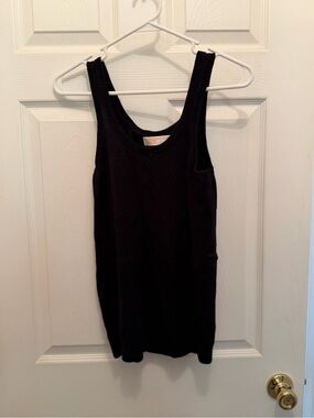 Michael Kors Black Ribbed Tank